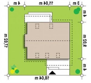 Usytuowanie budynku Z92 w wersji lustrzanej