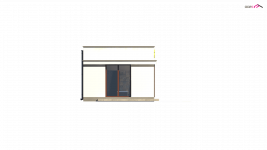 Elewacja projektu Zu4 pawilon usługowy lub budynek gospodarczy do dowolnej aranżacji - 1 - wersja lustrzana