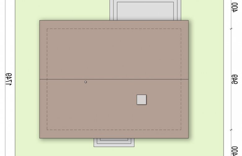 Projekt domu parterowego Daktyl - Usytuowanie - wersja lustrzana