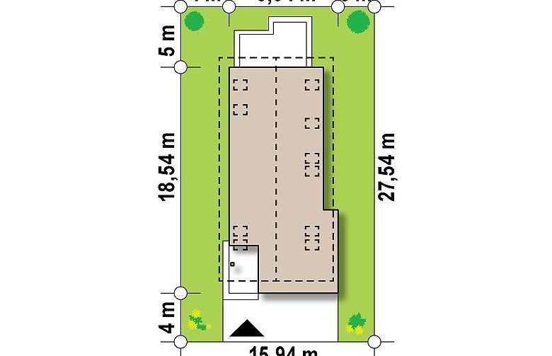 Projekt domu z poddaszem Z294 - Usytuowanie