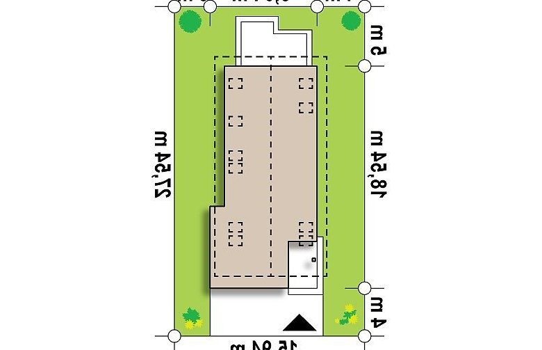 Projekt domu z poddaszem Z294 - Usytuowanie - wersja lustrzana