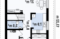 Projekt domu z poddaszem Z296 - rzut parteru
