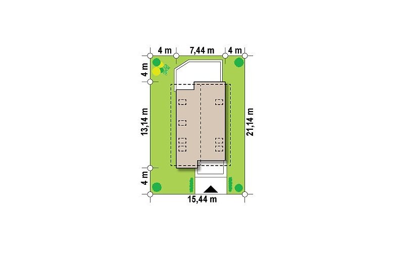 Projekt domu z poddaszem Z296 - Usytuowanie