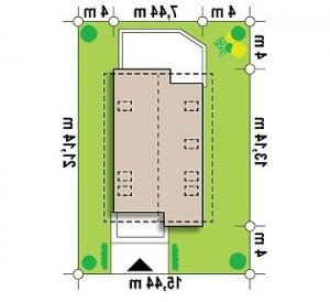 Usytuowanie budynku Z296 w wersji lustrzanej