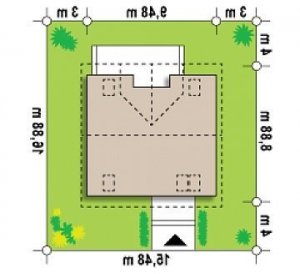 Usytuowanie budynku Z65 w wersji lustrzanej