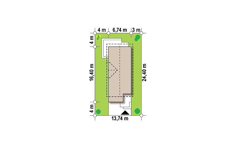 Projekt domu z poddaszem Z293 - Usytuowanie