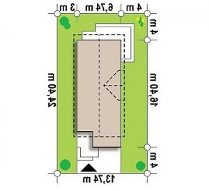 Usytuowanie budynku Z293 w wersji lustrzanej