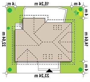 Usytuowanie budynku Z272 w wersji lustrzanej