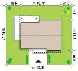 Usytuowanie budynku Z262 w wersji lustrzanej