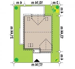 Usytuowanie budynku Z246 w wersji lustrzanej