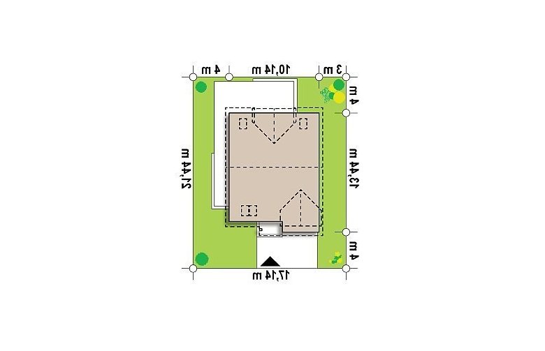 Projekt domu jednorodzinnego Z246 - Usytuowanie - wersja lustrzana