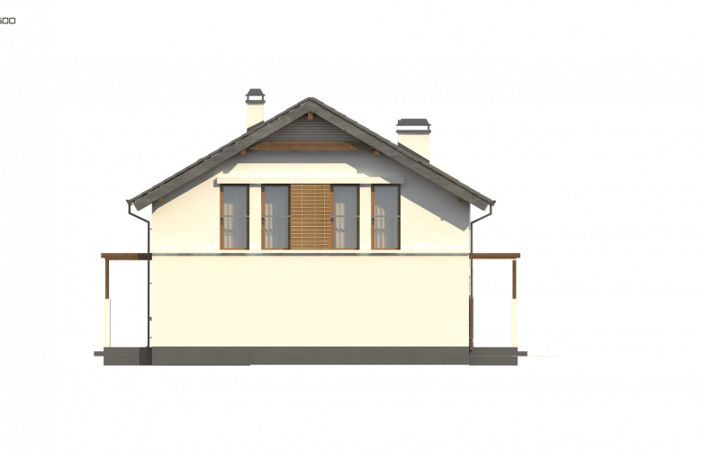 Projekt domu jednorodzinnego Z248 - elewacja 1