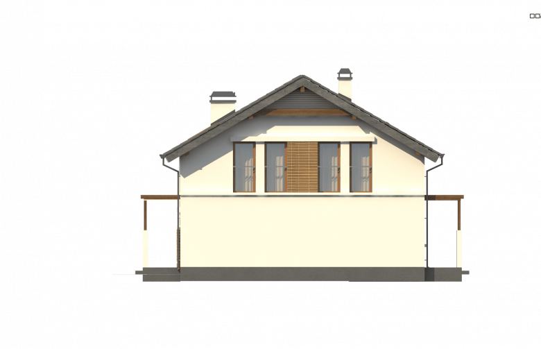 Projekt domu jednorodzinnego Z248 - elewacja 1