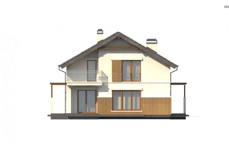Projekt domu jednorodzinnego Z248 - elewacja 3