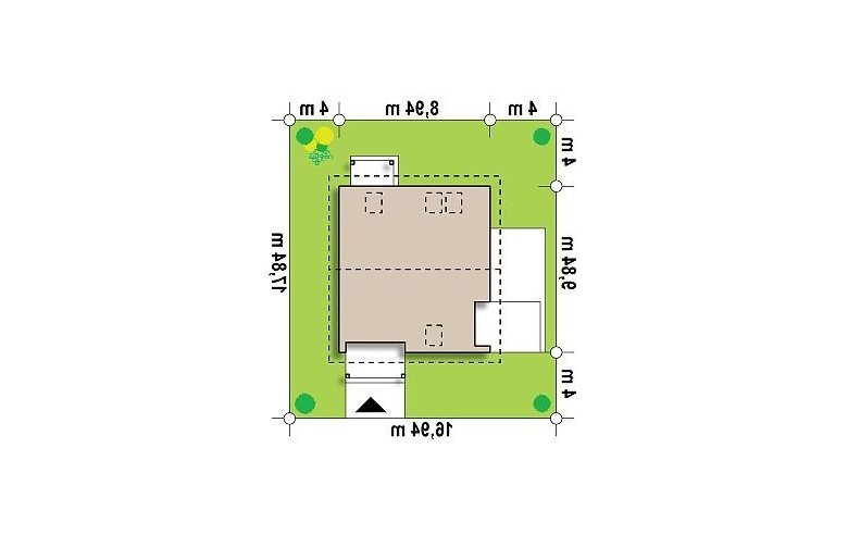 Projekt domu jednorodzinnego Z248 - Usytuowanie - wersja lustrzana