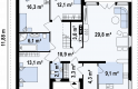 Projekt domu parterowego Z84 - rzut parteru