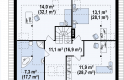 Projekt domu parterowego Z84 - rzut poddasza