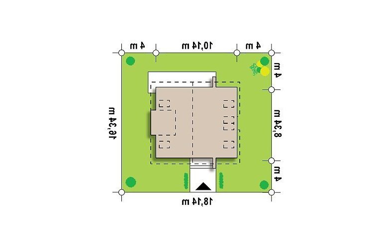 Projekt domu jednorodzinnego Z245 - Usytuowanie - wersja lustrzana