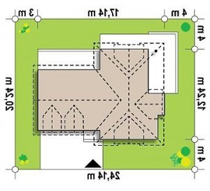 Usytuowanie budynku Z286 w wersji lustrzanej