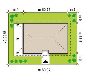 Usytuowanie budynku Z85 w wersji lustrzanej