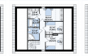 Projekt domu dwurodzinnego Z242 - rzut poddasza