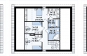 Projekt domu dwurodzinnego Z242 - rzut poddasza