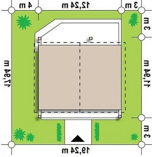 Usytuowanie budynku Z242 w wersji lustrzanej