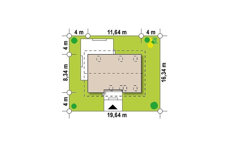 Projekt domu z poddaszem Z244 - Usytuowanie