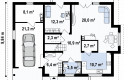 Projekt domu jednorodzinnego Z236 - rzut parteru