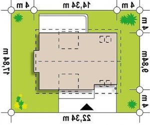 Usytuowanie budynku Z236 w wersji lustrzanej