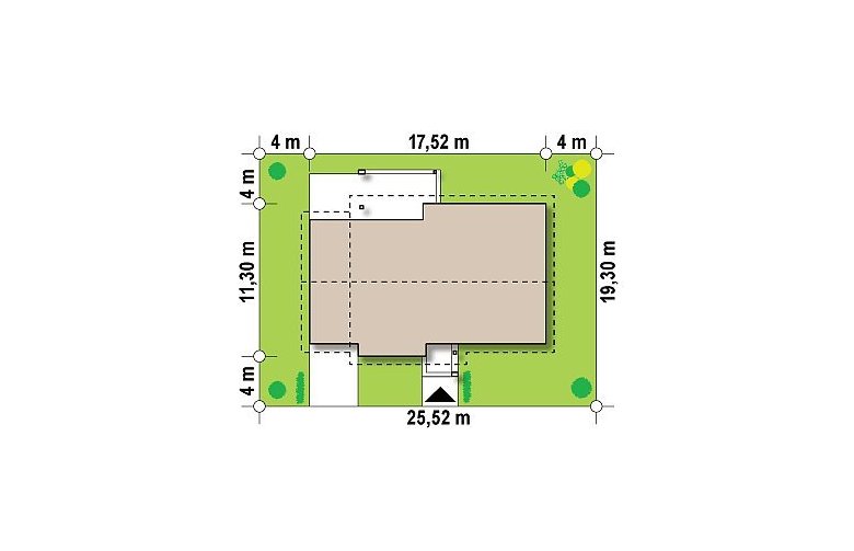 Projekt domu dwurodzinnego Z287 - Usytuowanie