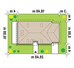 Usytuowanie budynku Z90 w wersji lustrzanej