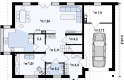 Projekt domu jednorodzinnego Z231 - rzut parteru