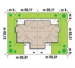 Usytuowanie budynku Zb1 w wersji lustrzanej