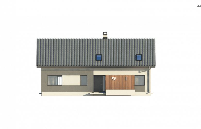 Projekt domu jednorodzinnego Z97 - elewacja 1