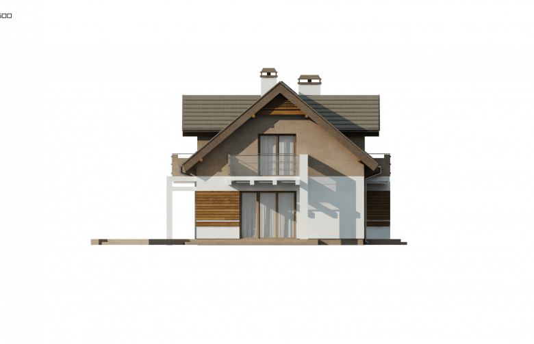 Projekt domu jednorodzinnego Z223 - elewacja 2