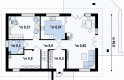 Projekt domu jednorodzinnego Z223 - rzut parteru