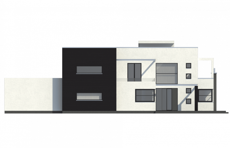 Projekt domu szkieletowego Zx1 - elewacja 1