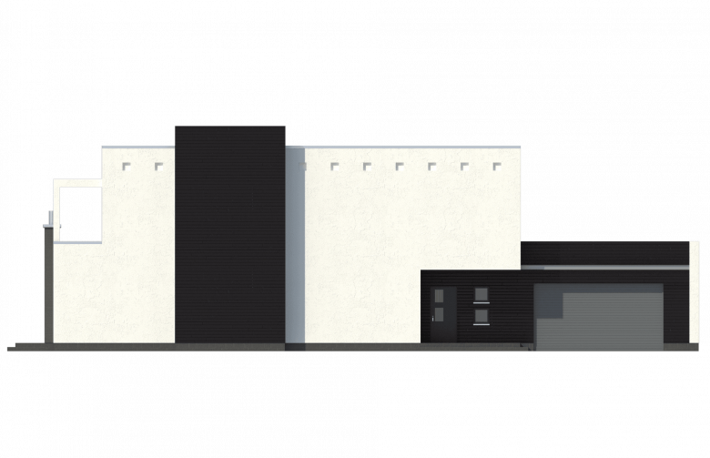 Projekt domu szkieletowego Zx1 - elewacja 3