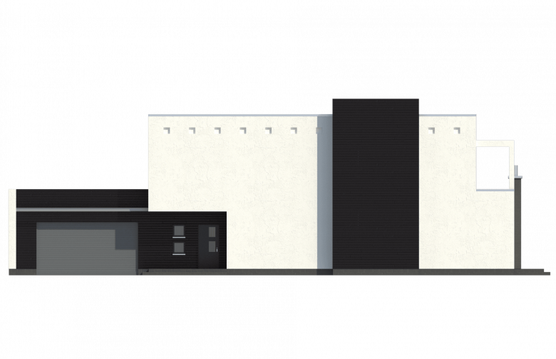 Projekt domu szkieletowego Zx1 - elewacja 3