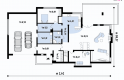Projekt domu szkieletowego Zx1 - rzut parteru