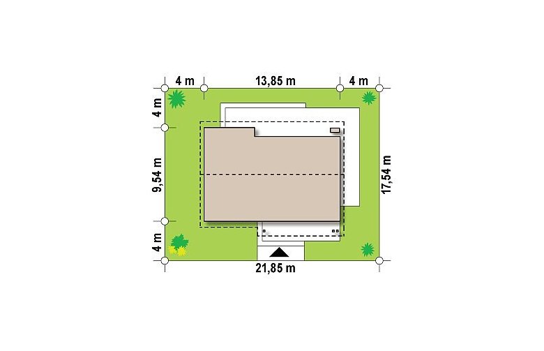 Projekt domu dwurodzinnego Z191 - Usytuowanie