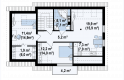 Projekt domu z poddaszem Z192 - rzut poddasza