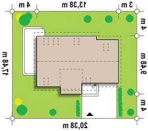 Usytuowanie budynku Z192 w wersji lustrzanej