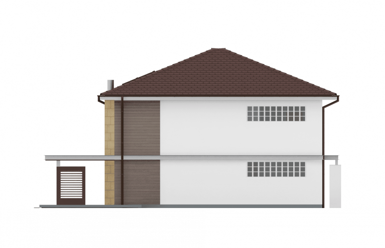 Projekt domu piętrowego Zx2 - elewacja 2