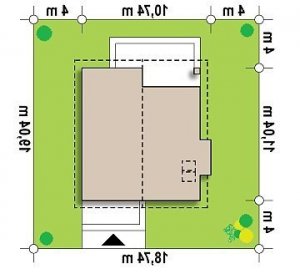 Usytuowanie budynku Z166 w wersji lustrzanej