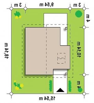 Usytuowanie budynku Z134 w wersji lustrzanej