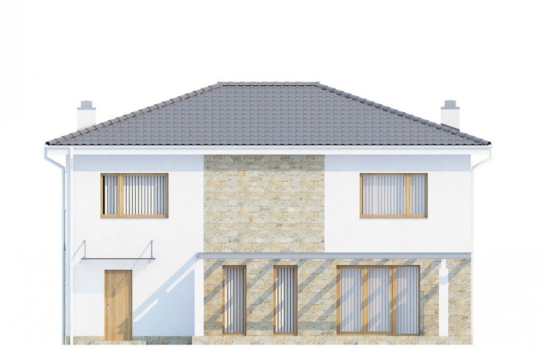 Projekt domu piętrowego Zx4 - elewacja 3