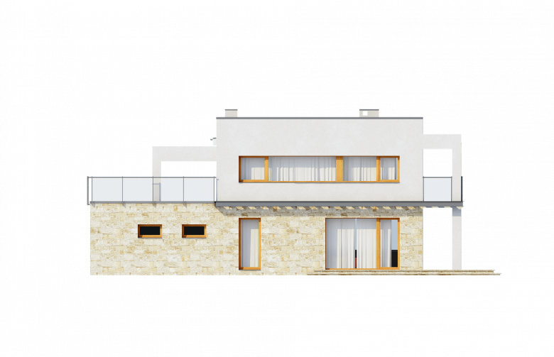 Projekt domu piętrowego Zx5 - elewacja 2