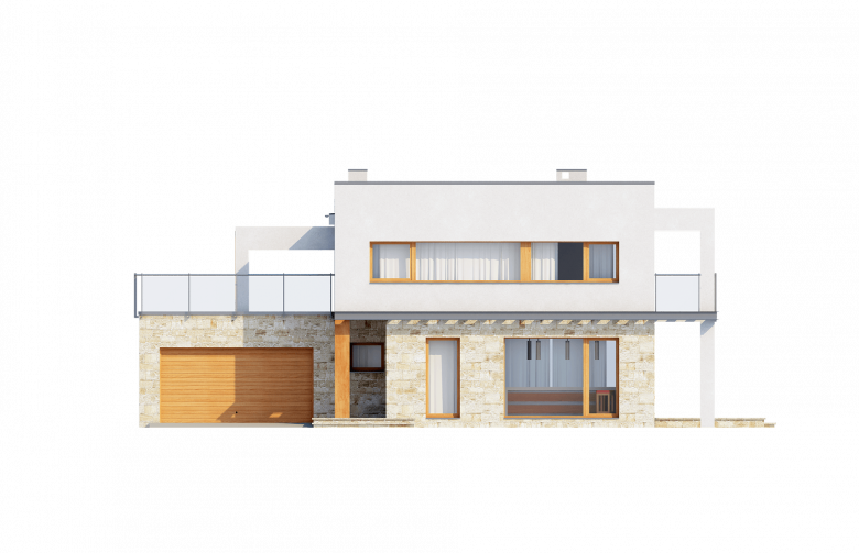 Projekt domu piętrowego Zx5 - elewacja 4